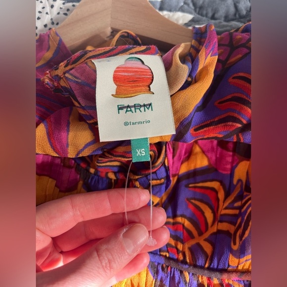 FARM Rio Yellow Fruit Dream Long Sleeve Mini Dress - Picture 9 of 12